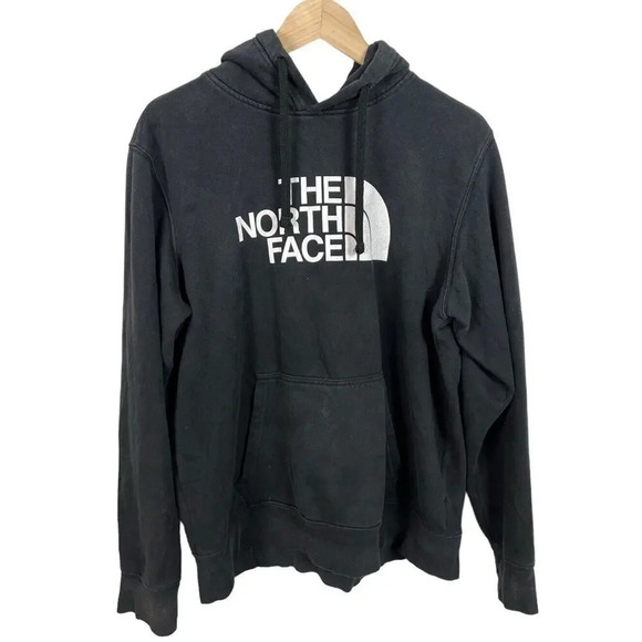 The North Face Black Graphic Pullover Hoodie Size Medium Men's - Picture 1 of 10